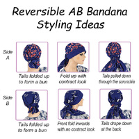 Reversible Extra Large Bandana with Styling Scrunchie